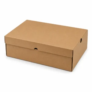 Caja baul para zapatos 33x23x12 cm cerrada en carton microcorrugado kraft